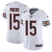 Wholesale Cheap Nike Bears #15 Eddy Pineiro White Women's Stitched NFL Vapor Untouchable Limited Jersey