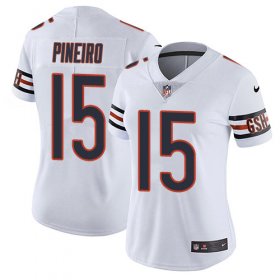 Wholesale Cheap Nike Bears #15 Eddy Pineiro White Women\'s Stitched NFL Vapor Untouchable Limited Jersey