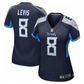 Wholesale Cheap Women\'s Tennessee Titans #8 Will Levis Navy Football Stitched Game Jersey