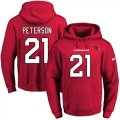 Wholesale Cheap Nike Cardinals #21 Patrick Peterson Red Name & Number Pullover NFL Hoodie