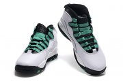 Wholesale Cheap Womens Air Jordan 10 Shoes White/Green-Black