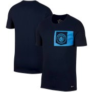 Wholesale Cheap Manchester City Nike Team Crest T-Shirt Navy