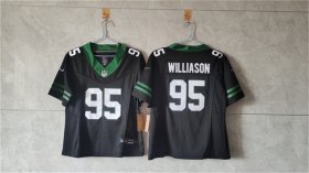 Cheap Women\'s New York Jets #95 Quinnen Williams Black F.U.S.E. Vapor Stitched Jersey(Run Small)