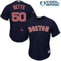 Wholesale Cheap Red Sox #50 Mookie Betts Navy Blue New Cool Base 2018 World Series Stitched MLB Jersey