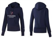 Wholesale Cheap Women's Houston Texans Authentic Logo Pullover Hoodie Blue