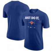 Cheap Men's New York Knicks Blue Just Do It T-Shirt