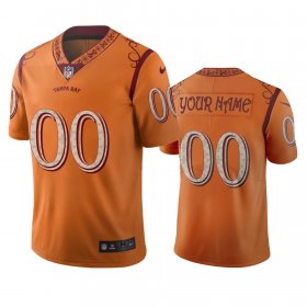 Wholesale Cheap Tampa Bay Buccaneers Custom Orange Vapor Limited City Edition Jersey