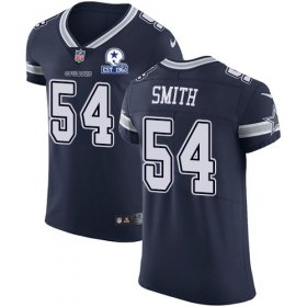 Wholesale Cheap Nike Cowboys #54 Jaylon Smith Navy Blue Team Color Men\'s Stitched With Established In 1960 Patch NFL Vapor Untouchable Elite Jersey