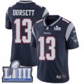 Wholesale Cheap Nike Patriots #13 Phillip Dorsett Navy Blue Team Color Super Bowl LIII Bound Men's Stitched NFL Vapor Untouchable Limited Jersey