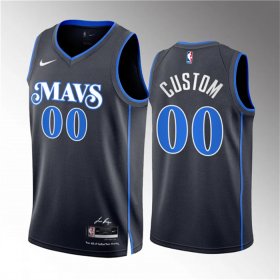 Cheap Men\'s Dallas Mavericks Active Player Custom Black 2023 24 City Edition Stitched Basketball Jersey