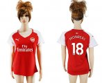 Wholesale Cheap Women's Arsenal #18 Monreal Home Soccer Club Jersey