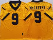 Cheap Men's Michigan Wolverines #9 McCARTHY Yellow Stitched Jersey