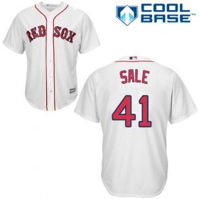 Wholesale Cheap Red Sox #41 Chris Sale White Cool Base Stitched Youth MLB Jersey