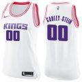 Wholesale Cheap Women's Sacramento Kings #00 Willie Cauley-Stein White Pink NBA Swingman Fashion Jersey