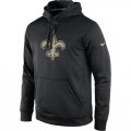 Wholesale Cheap Men's New Orleans Saints Nike Black Practice Performance Pullover Hoodie