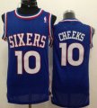 Wholesale Cheap Philadelphia 76ers #10 Maurice Cheeks Blue Swingman Throwback Jersey