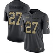 Wholesale Cheap Nike Ravens #27 J.K. Dobbins Black Youth Stitched NFL Limited 2016 Salute to Service Jersey