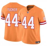 Cheap Men's Tampa Bay Buccaneers #44 Sean Tucker Orange F.U.S.E. Throwback Limited Stitched