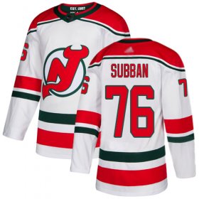 Wholesale Cheap Adidas Devils #76 P.K. Subban White Alternate Authentic Stitched NHL Jersey