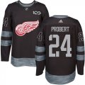 Wholesale Cheap Adidas Red Wings #24 Bob Probert Black 1917-2017 100th Anniversary Stitched NHL Jersey