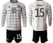 Wholesale Cheap Men 2021 European Cup Germany home white Long sleeve 15 Soccer Jersey1