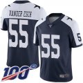 Wholesale Cheap Nike Cowboys #55 Leighton Vander Esch Navy Blue Thanksgiving Youth Stitched NFL 100th Season Vapor Throwback Limited Jersey