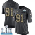 Wholesale Cheap Nike Eagles #91 Fletcher Cox Black Super Bowl LII Men's Stitched NFL Limited 2016 Salute To Service Jersey