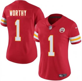 Cheap Women\'s Kansas City Chiefs #1 Xavier Worthy Red 2024 Draft Vapor Untouchable Limited Football Stitched Jersey