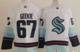 Wholesale Cheap Men's Seattle Kraken #67 Morgan Geekie White Authentic Jersey