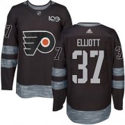 Wholesale Cheap Adidas Flyers #37 Brian Elliott Black 1917-2017 100th Anniversary Stitched NHL Jersey