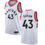 Wholesale Cheap Raptors #43 Pascal Siakam White Women's Basketball Swingman Association Edition Jersey