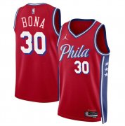 Cheap Men's Philadelphia 76ers #30 Adam Bona Red 2024 Draft Statement Edition Basketball Stitched Jersey