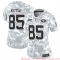 Cheap Women's San Francisco 49ers #85 George Kittle 2024 F.U.S.E Arctic Camo Salute To Service Limited Stitched Jersey(Run Small)