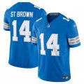 Cheap Men's Detroit Lions #14 Amon-Ra St. Brown Blue 2024 F.U.S.E. Vapor Limited Stitched Jersey