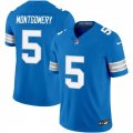 Cheap Men's Detroit Lions #5 David Montgomery Blue 2024 F.U.S.E. Vapor Limited Stitched Jersey