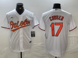 Cheap Men's Baltimore Orioles #17 Colton Cowser White Cool Base Stitched Jersey