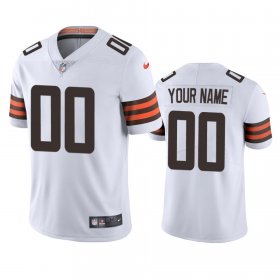 Wholesale Cheap Cleveland Browns Custom Men\'s Nike White 2020 Vapor Limited Jersey