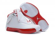 Wholesale Cheap Air Jordan 18 Kid Shoes White/Red