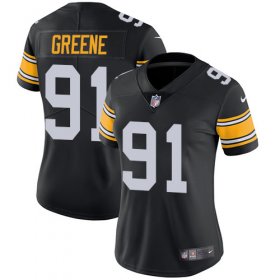 Wholesale Cheap Nike Steelers #91 Kevin Greene Black Alternate Women\'s Stitched NFL Vapor Untouchable Limited Jersey