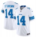 Cheap Men's Detroit Lions #14 Amon-Ra St. Brown White 2024 F.U.S.E. Vapor Limited Stitched Jersey