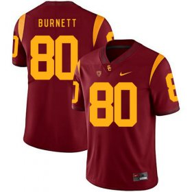 Wholesale Cheap USC Trojans 80 Deontay Burnett Red College Football Jersey