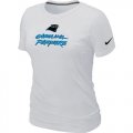 Wholesale Cheap Women's Nike Carolina Panthers Authentic Logo T-Shirt White