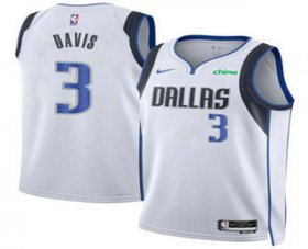 Men\'s Dallas Mavericks #3 Anthony Davis White 2025 Association Edition Stitched Jersey