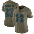 Wholesale Cheap Nike Eagles #23 Rodney McLeod Jr Olive Women's Stitched NFL Limited 2017 Salute to Service Jersey