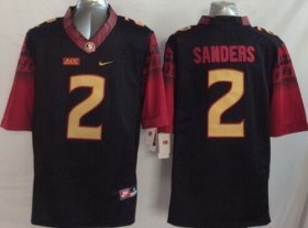 Wholesale Cheap Florida State Seminoles #2 Deion Sanders 2014 Black Limited Jersey