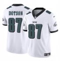 Cheap Men's Philadelphia Eagles #87 Jahan Dotson White F.U.S.E Vapor Untouchable Limited Stitched Football Jersey