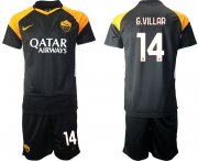 Wholesale Cheap Men 2020-2021 club Roma away 14 black Soccer Jerseys