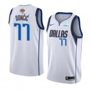 Cheap Men's Dallas Mavericks #77 Luka Doncic White 2024 Finals Association Edition Stitched Basketball Jersey