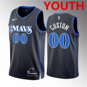 Cheap Youth Dallas Mavericks Active Player Custom Black 2023 24 City Edition Stitched Basketball Jersey