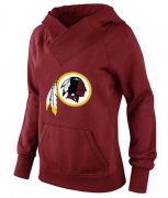 Wholesale Cheap Women's Washington Redskins Logo Pullover Hoodie Red